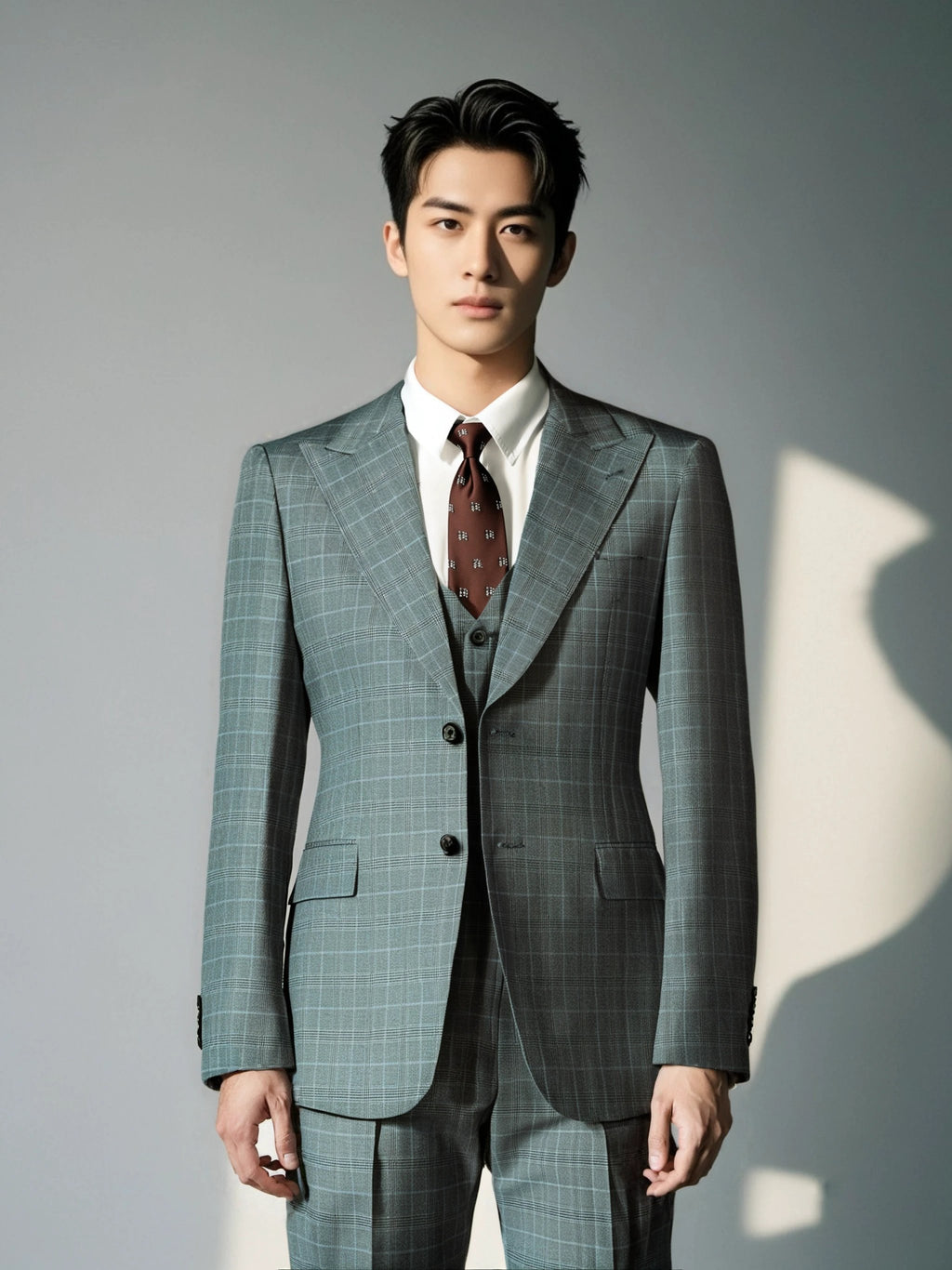 Diberon Men's Wedding Dress Business Formal Three-piece Slim Groomsman Groom Wedding Dress 921468 by 男装
