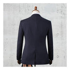 Striped suit men's suit business formal groomsman's suit wedding suit groom's suit jacket men's short drama suit by 男装