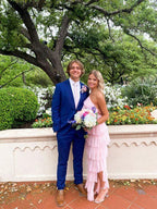 Charming Pink Long Prom Dress Chic Evening Dress Y419 by simplepromdress