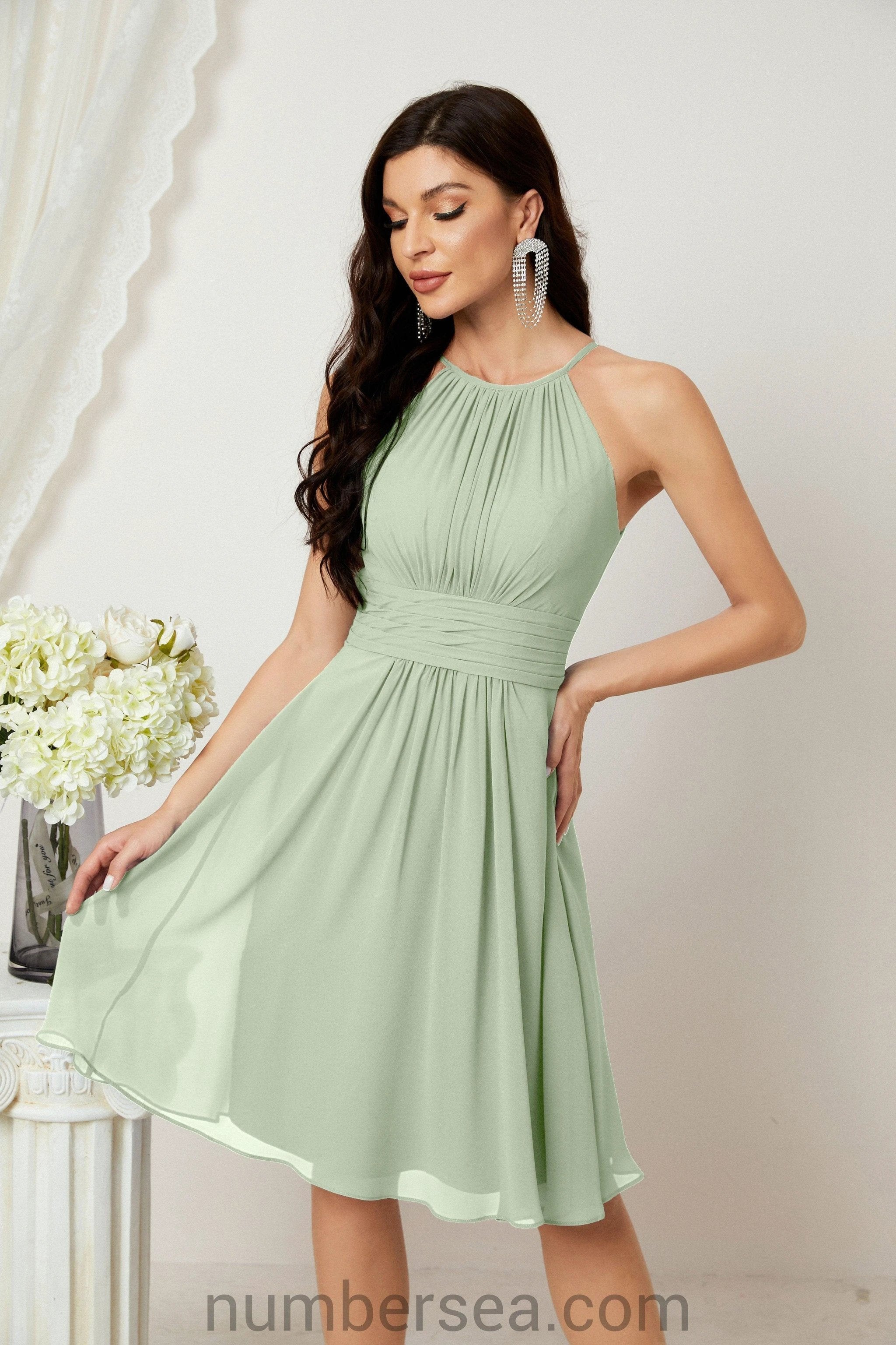 Halter Homecoming Dresses Formal Evening Party Cocktail Dress 28011 by numbersea