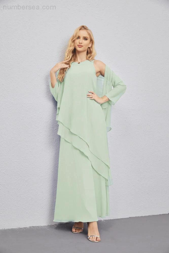 Mother of Bride Dresses with Open Front Lightweight Cardigan Formal Prom Gown 28081 by numbersea