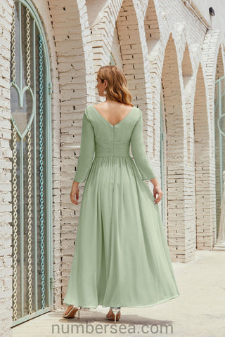 Numbersea Bridesmaid Dress Chiffon Formal Party Dress Evening Dress 28016