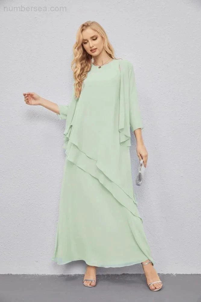 Mother of Bride Dresses with Open Front Lightweight Cardigan Formal Prom Gown 28081 by numbersea