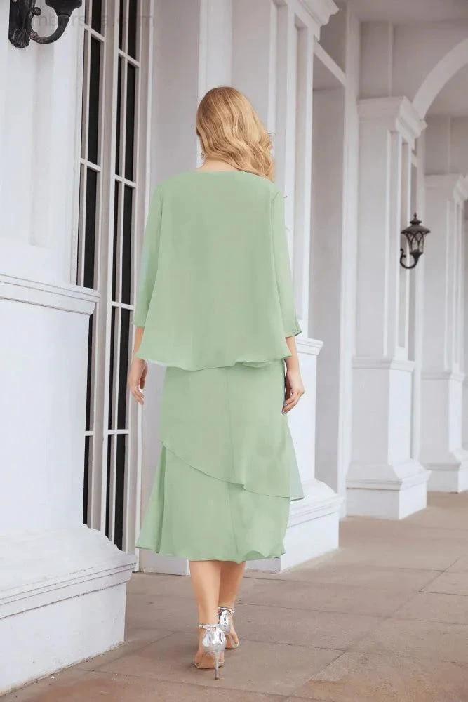Sunnderly Two-Piece A-line Mother of The Bride Dress Formal Party Gown Dress SY28072 by numbersea