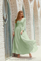 Numbersea Bridesmaid Dress Chiffon Formal Party Dress Evening Dress 28016 by numbersea