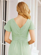 Numbersea Formal Prom Gowns for Mother of The Bride Cap Sleeves Bridesmaid Dress 28047 by numbersea