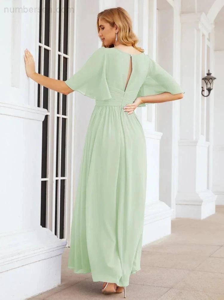 Numbersea Bridesmaid Dresses for Women Wedding Long Party Prom Dress 28068 by numbersea