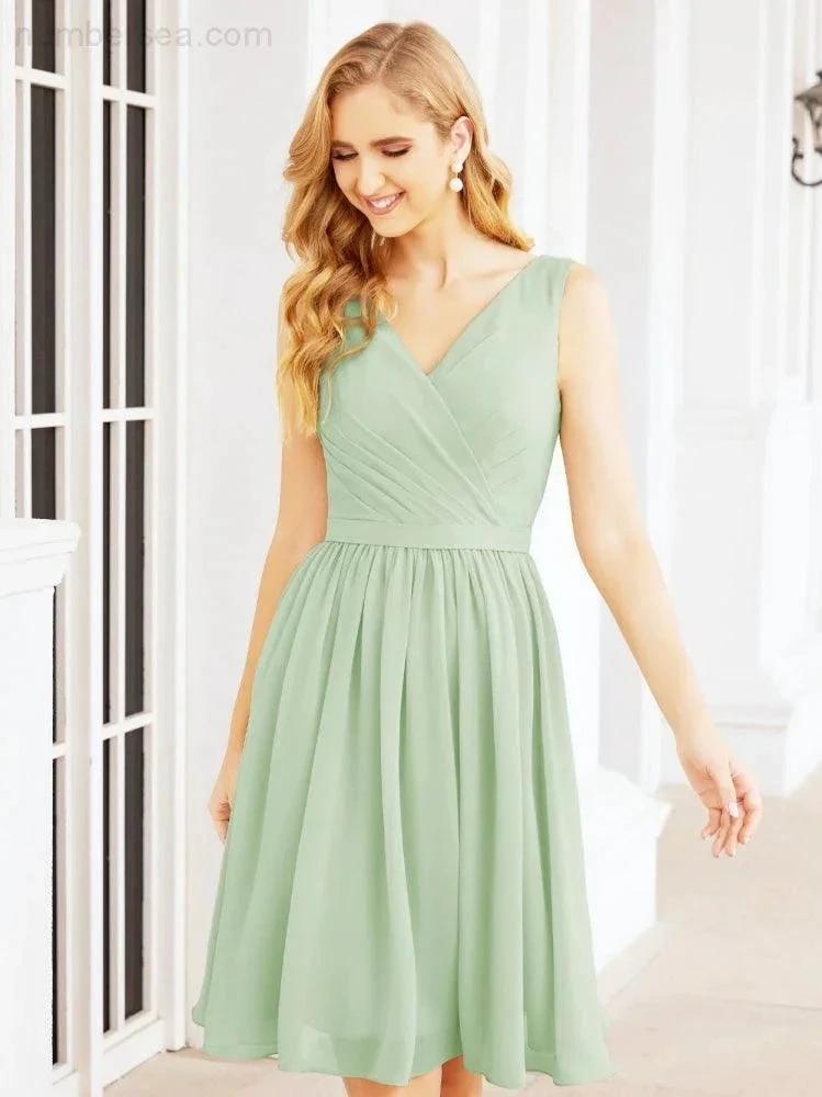 Numbersea Homecoming Dresses Knee Length Skirt V Back 28062 by numbersea