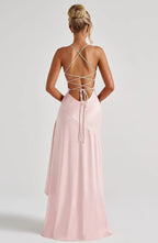 Satin Ruffles Prom Dresses for Teens Hi-Low Aline Cocktail Dresses for Women QA204 by Sunnderly