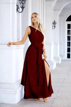 Ladies Chiffon One Shoulder Bridesmaid Evening Dress Wedding Party Evening Dress 28133 by numbersea
