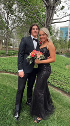 Elegant Black Sheath/Column Long Prom Dress,Black Tulle Evening Dress Y2571 by simplepromdress