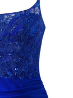 Royal Blue Sheath Short Spaghetti Strap Jersey Homecoming Dress by KissProm