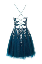 Aline Short Glitter Tulle Homecoming Dress with Appliques by KissProm