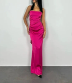 Hot Pink Sexy Sheath Long Prom Dress Backless Evening Gown Y7894 by simplepromdress