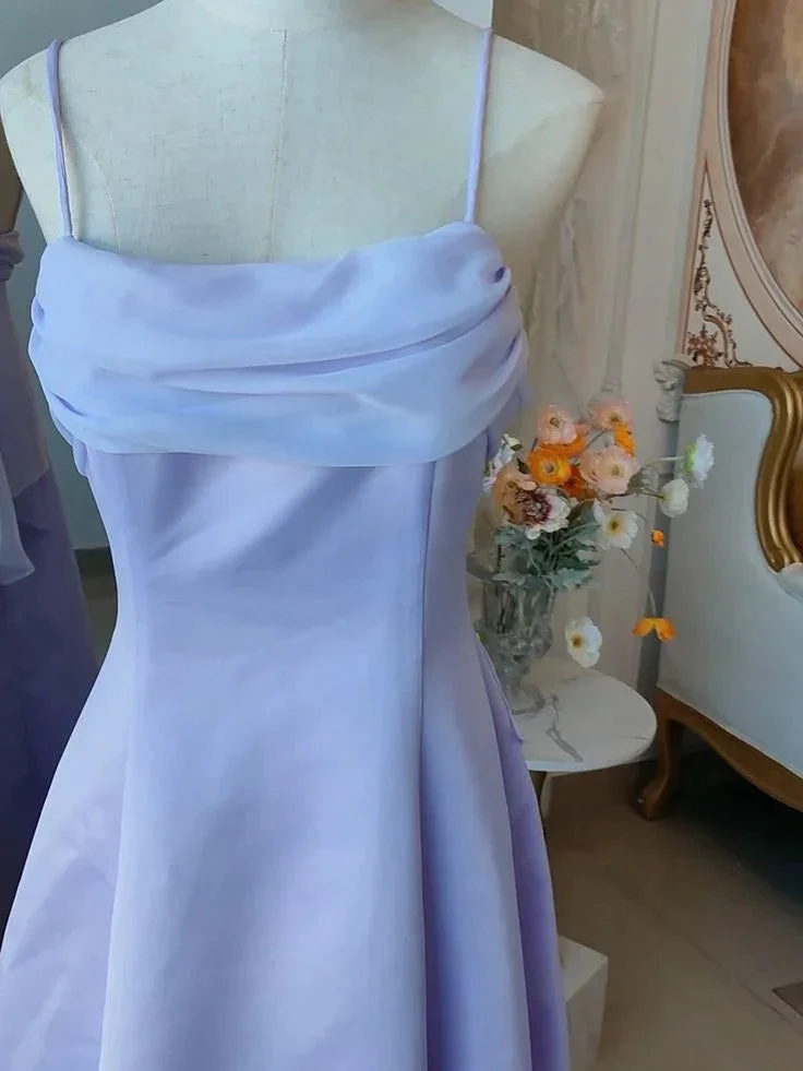 Elegant Purple Spaghetti Straps Prom Dress Fairy Formal Party Gown Evening Dress Y7554 by simplepromdress