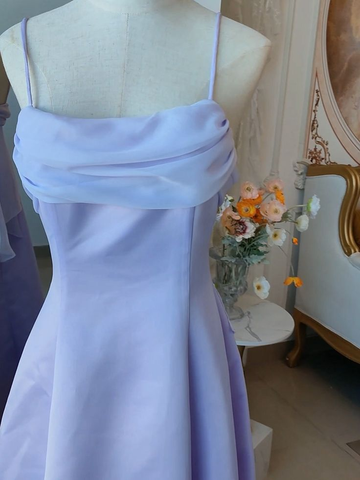 Elegantes Lila Spaghettiträger Ballkleid Fee Formales Partykleid Abendkleid Y7554