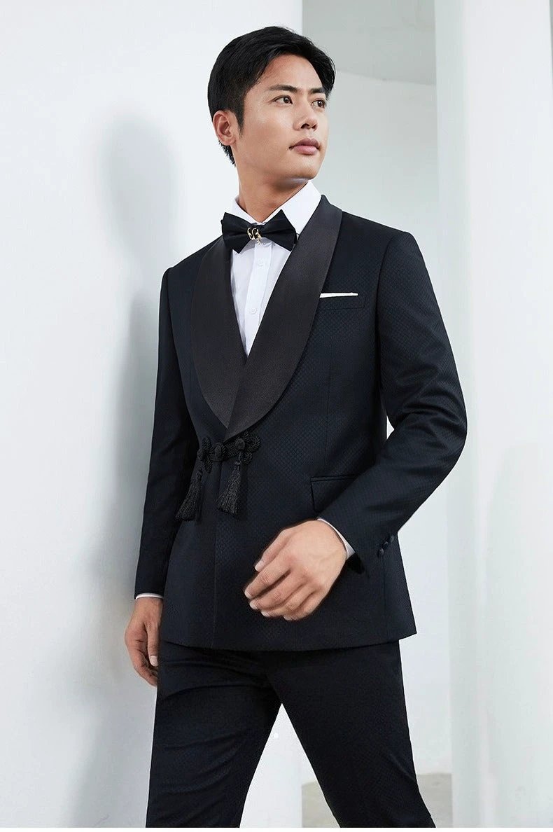 Customized wedding evening gown, men's high-end suit, tailored banquet suit, men's suit, men's suit by 男装