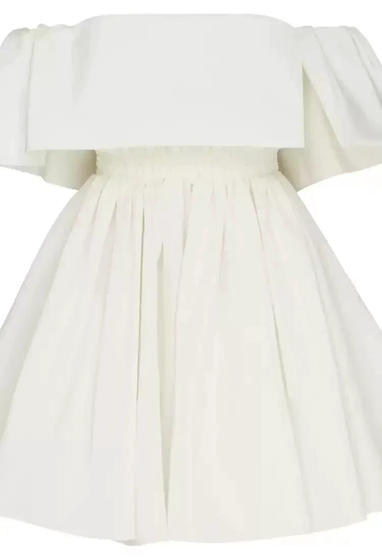 White Off the Shoulder Mini Homecoming Dresses A-line Dresses S4014 by simplepromdress