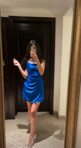 Royal Blue Mini Homecoming Dress Royal Blue Party Gown Y5677