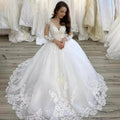 Plus Size Wedding Dresses V Neck Long Sleeves Court Train Tulle Lace Applique Wedding Dresses Lace Up Back Vestido De Noiva by payinti