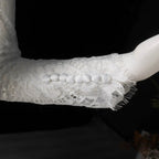 Luxury High Neck Lace Wedding Dress with Overskirt SW541