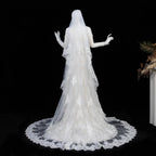 Elegant Ivory Sweetheart Neckline Sheer Lace Mermaid Wedding Dress with Veil SW171
