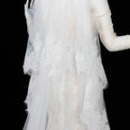 Elegant Ivory Sweetheart Neckline Sheer Lace Mermaid Wedding Dress with Veil SW171