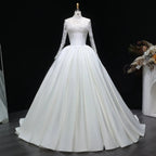 Classic Long Sleeve Lace Ball Gown Wedding Dress SW075