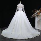 Classic Long Sleeve Lace Ball Gown Wedding Dress SW075