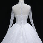 Luxury High Neck Lace Wedding Dress SW519