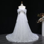 Luxury Off Shoulder Wedding Dress with Long Sleeves SW542