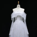 Luxury Off Shoulder Wedding Dress with Long Sleeves SW542