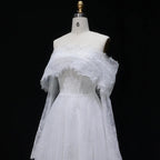 Luxury Off Shoulder Wedding Dress with Long Sleeves SW542