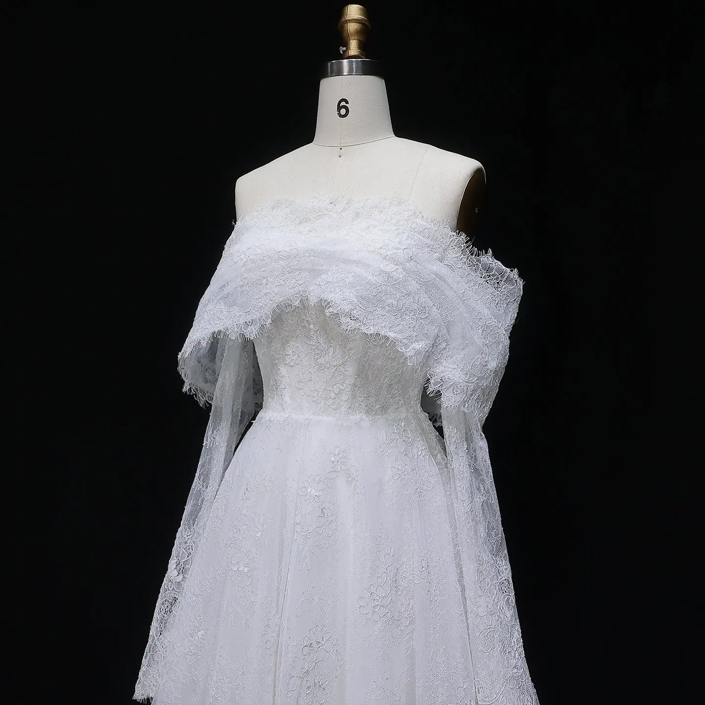Luxury Off Shoulder Wedding Dress with Long Sleeves SW542