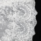White Lace Spaghetti Strap Bridal Gown Square Neck Beaded Corset Ball Gown SW612