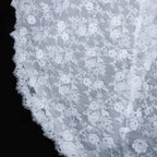Luxury Ivory Strapless Lace Train Wedding Dress with Scarf SW166