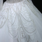 Luxury Beaded Long Sleeve Ball Gown Wedding Dress SW515