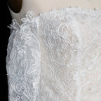 Off White  Lace Stunning Feminine Mermaid Wedding Dress Train  SW650
