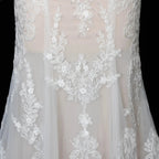 Off White  Lace Stunning Feminine Mermaid Wedding Dress Train  SW650