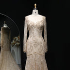 Glamorous Lace Long Sleeves Mermaid Wedding Dress SW122