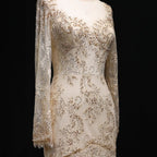 Glamorous Lace Long Sleeves Mermaid Wedding Dress SW122