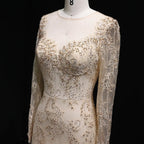 Glamorous Lace Long Sleeves Mermaid Wedding Dress SW122