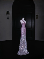 Gorgeous Pink V Neck Sequins Long Prom Dress Evening Dress Y8688 by simplepromdress