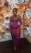 Chic Sheath Evening Dress With Slit Gala Dress Y6535 by simplepromdress