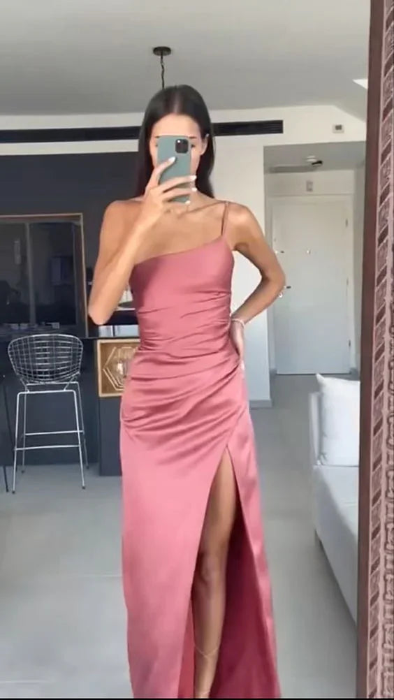 Classy Sheath Prom Dress With Split Long Evening Dress Y7177 by simplepromdress