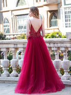 A-line Luxurious Sexy Formal Evening Dresses Spaghetti Strap Sleeveless With Slit Floor Length Prom Dresses by dressblee