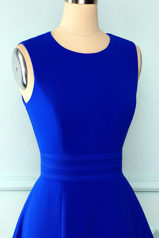 Cute Royal Blue Short Homecoming Dress 8th Graduation Dress Y672
