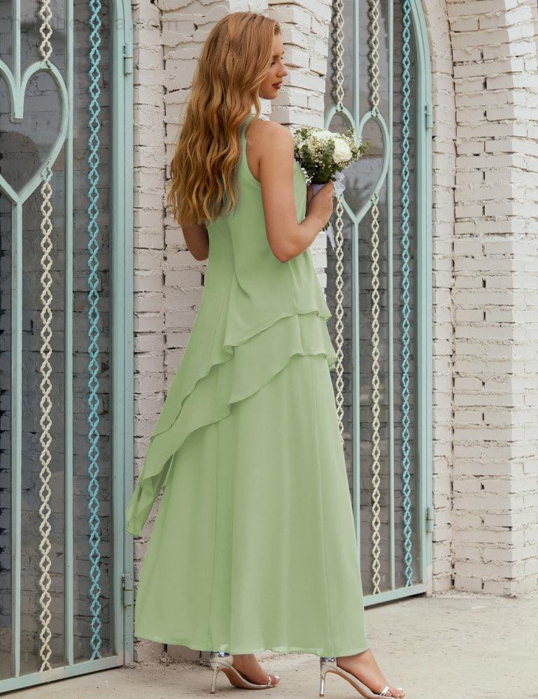 Chiffon Long Plus Size Mother of Bride Dresses Formal Bridesmaid Prom Gown SY28019