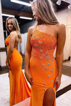 Lexi |Mermaid One Shoulder Beaded Jersey Prom Dress with Beading by KissProm