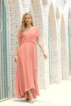 Numbersea Mother of The Bride Dresses Plus Size V-Neck Floor Length Formal Prom Dress for Wedding Guest 28020 by numbersea